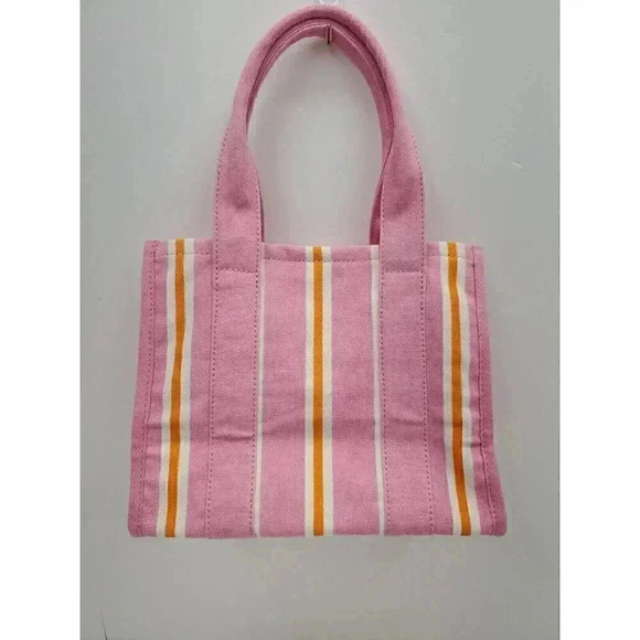 J. Crew Small Canvas Striped Tote Bag - Picture 1 of 6